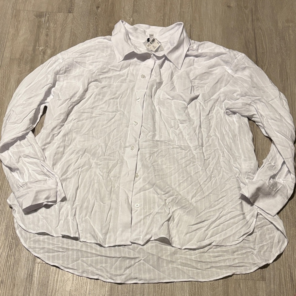 Reitmans Classic White Button Down Shirt